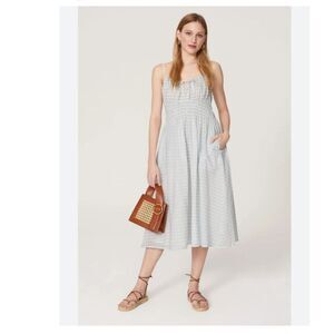 NWT Tory Burch Gingham Midi Beach Dress